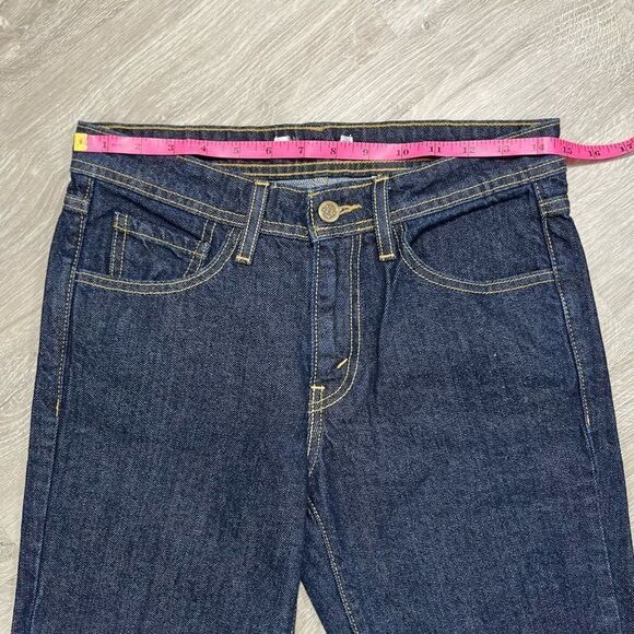 Dark Wash Bootcut Jeans Size 8 Contrast Stitching 100% Cotton Women’s - Picture 6 of 8